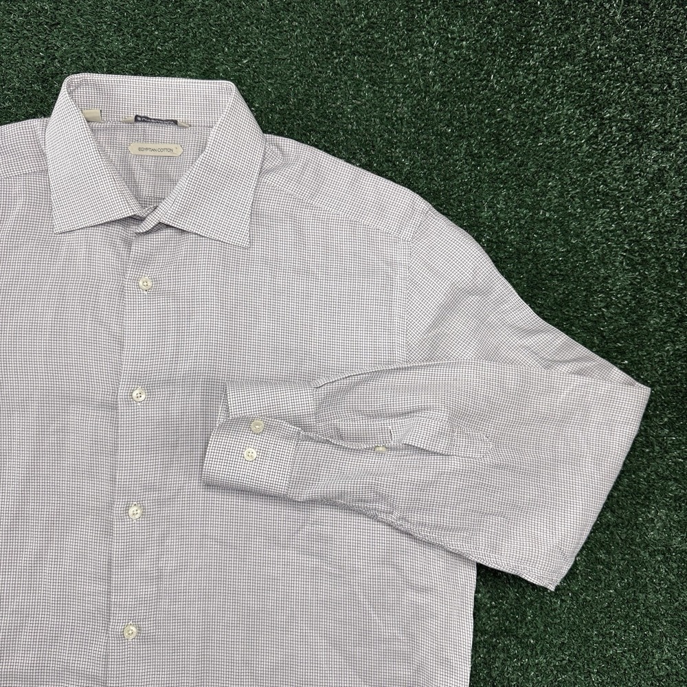 Suitsupply Egyptian Cotton Men's Long Sleeve Button Dress Shirt Size 41 16 Plaid